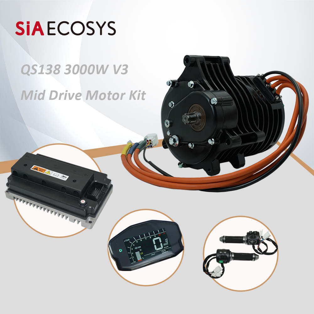 Mid Drive Motor Kit 72V 3000W - QSMotor QS138 3000 واط V3 70H