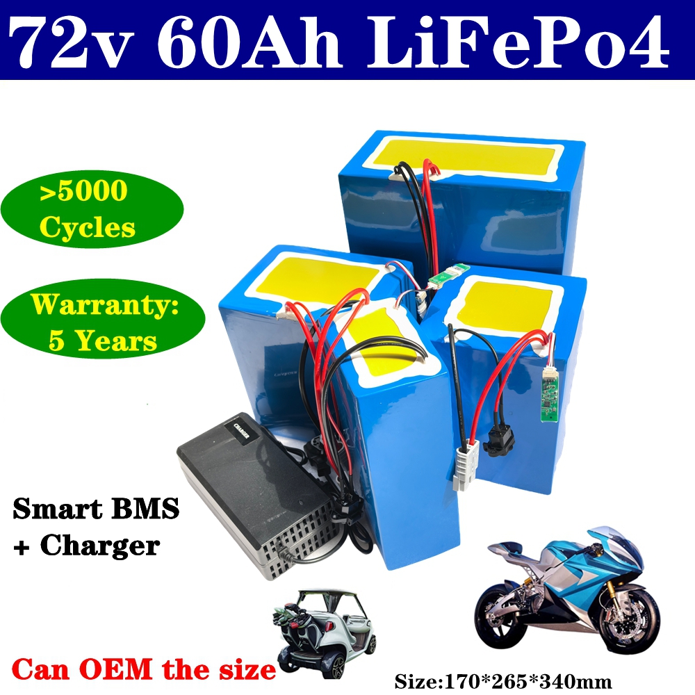 72V 60Ah Lifepo4 Battery Pack - حزمة بطارية ليثيوم 72 فولت 60