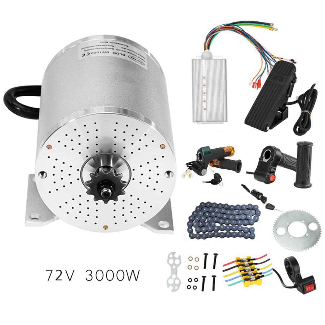 Electric Motorcycle Conversion Kit 72V - تحويل دراجة نارية كهربائية كارت موتور