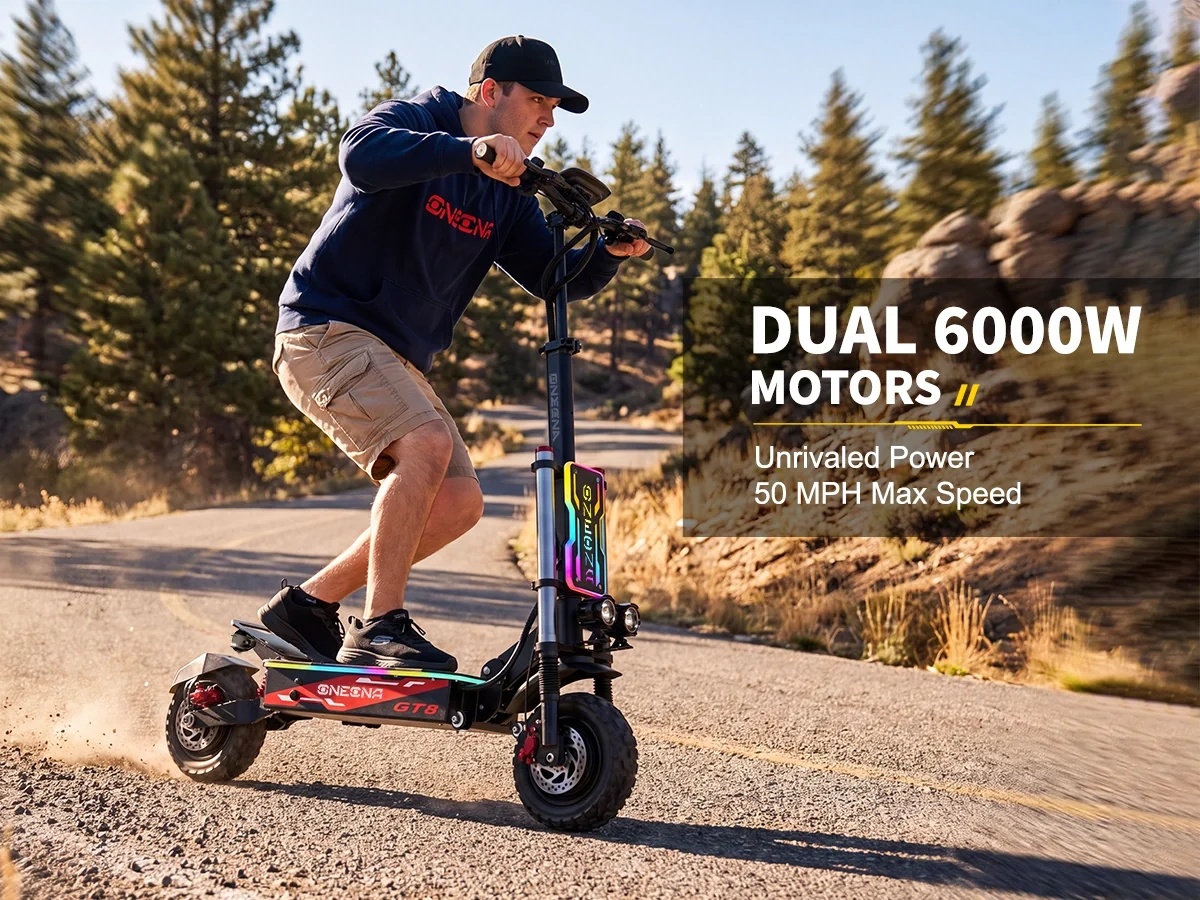 سكوتر كهربائي للبالغين ONECNA  - مراجعة 60V 5600W Dual Motor Electric Scooter وسعره