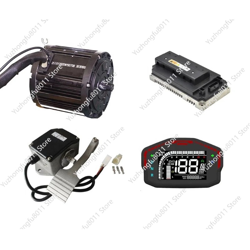 3000 واط منتصف محرك فرش موتور  - مراجعة Mid Drive Motor Kit 72V 3000W وسعره