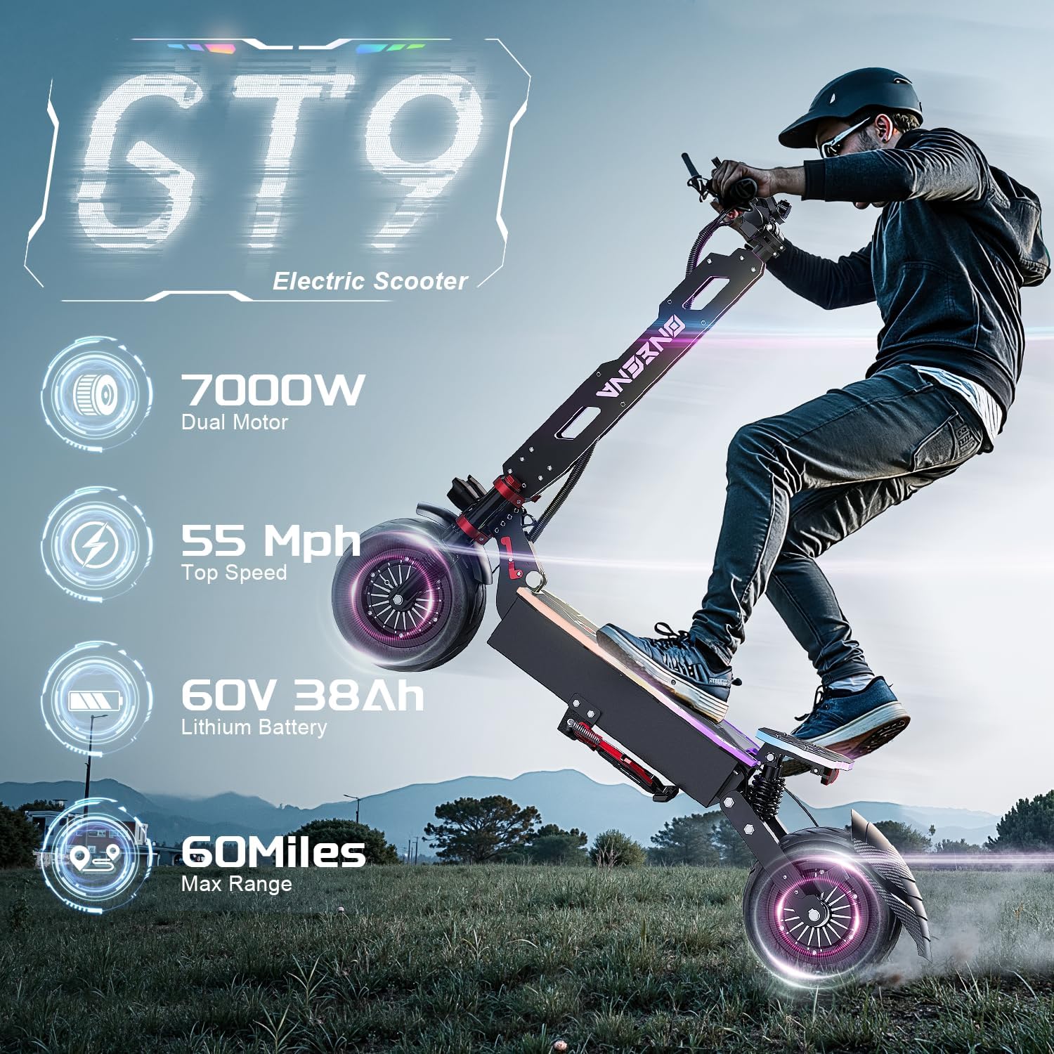 سكوتر كهربائي للبالغين ONECNA  - مراجعة 60V 5600W Dual Motor Electric Scooter وسعره