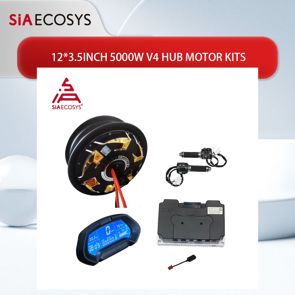 QS موتور 12*3.5 بوصة 5000 واط  - مراجعة Electric Motorcycle Conversion Kit 72V وسعره