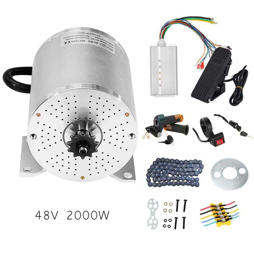 تحويل دراجة نارية كهربائية كار - مراجعة Electric Motorcycle Conversion Kit 72V وسعره